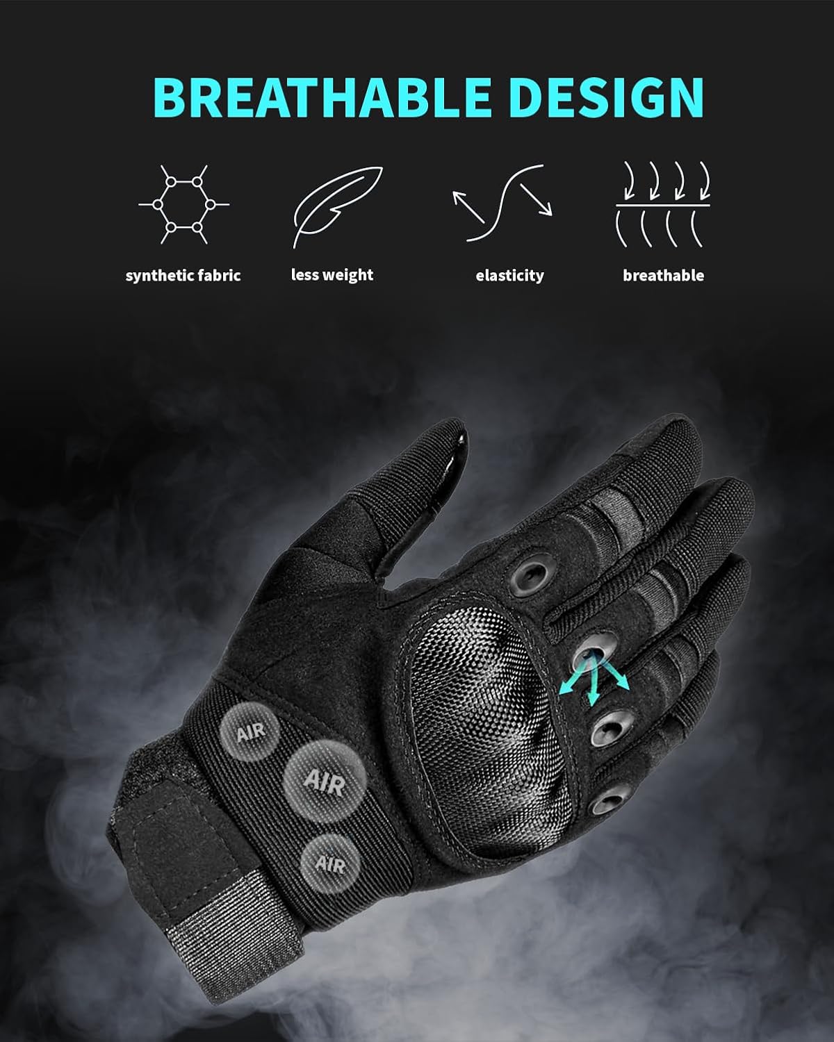 Tactical Gloves for Men, Shooting & Motorcycle Gloves with Hard Shell Knuckle Protection & Leather Palm for Airsoft Motorcycle Cycling Paintball Sports Climbing Training Hunting