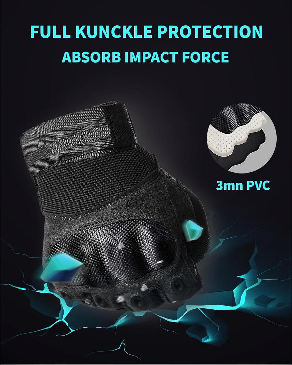 Tactical Gloves for Men, Shooting & Motorcycle Gloves with Hard Shell Knuckle Protection & Leather Palm for Airsoft Motorcycle Cycling Paintball Sports Climbing Training Hunting